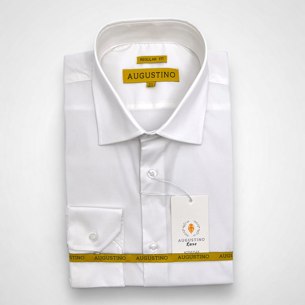 gold label fitted dress shirt Roundtree & Yorke Fitted GOLD LABEL Dress Shirt 17/35 Gray White Stripe Non  Iron