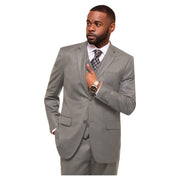 3pc Charcoal Sharkskin Suit - Augustino Luxe