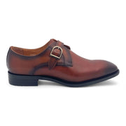 Single Monk Leather Shoe with Patina Finish – Augustino Luxe