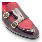 Double Monk Strap Patent Loafer