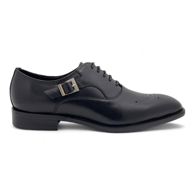 George Augustino Men Leather Buckle Shoe White / 8.5