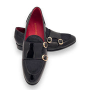 Double Monk Strap Patent Loafer