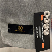 3pc Black Sharkskin Suit - Augustino Luxe