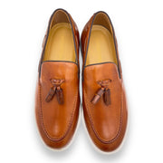 Leather Tassel Slip-On Sneakers