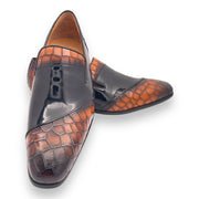 Two Tone Croc Embossed Loafer