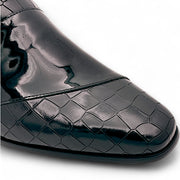 Two Tone Croc Embossed Loafer